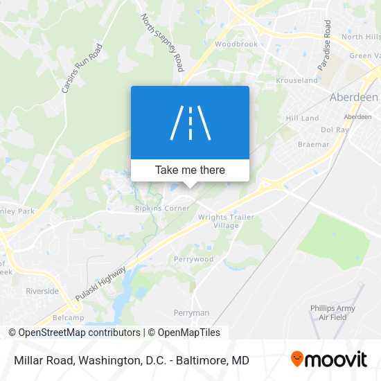 Millar Road map