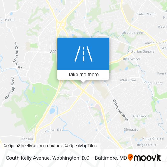 South Kelly Avenue map