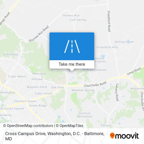 Cross Campus Drive map