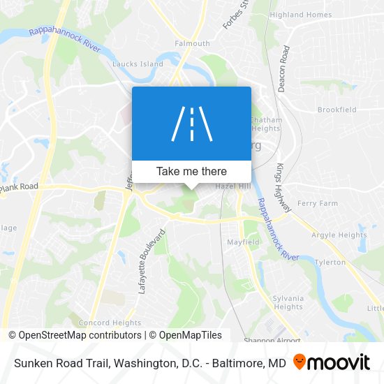 Mapa de Sunken Road Trail