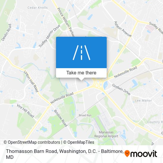 Thomasson Barn Road map