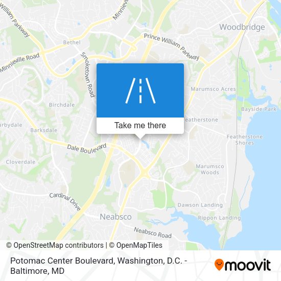 Potomac Center Boulevard map