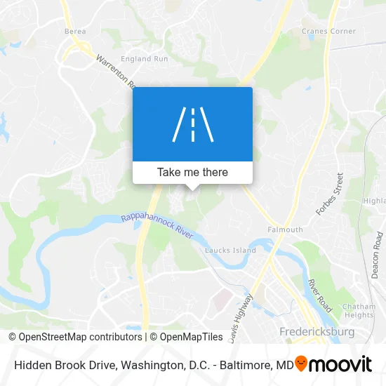 Hidden Brook Drive map