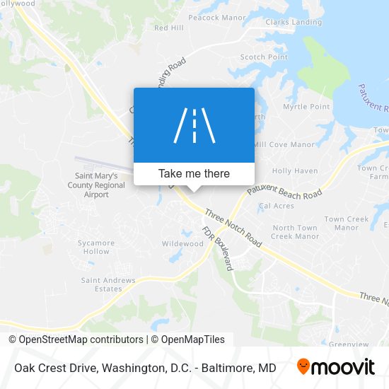 Mapa de Oak Crest Drive