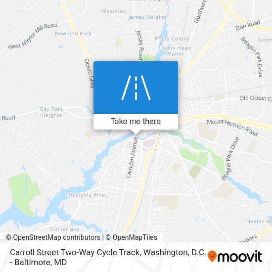 Carroll Street Two-Way Cycle Track map