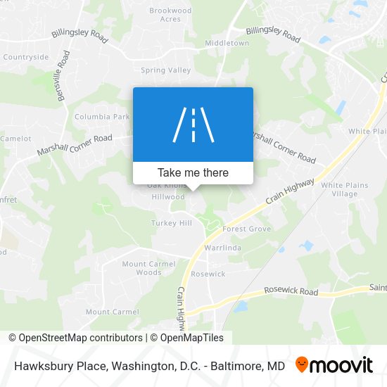 Mapa de Hawksbury Place