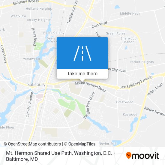 Mapa de Mt. Hermon Shared Use Path