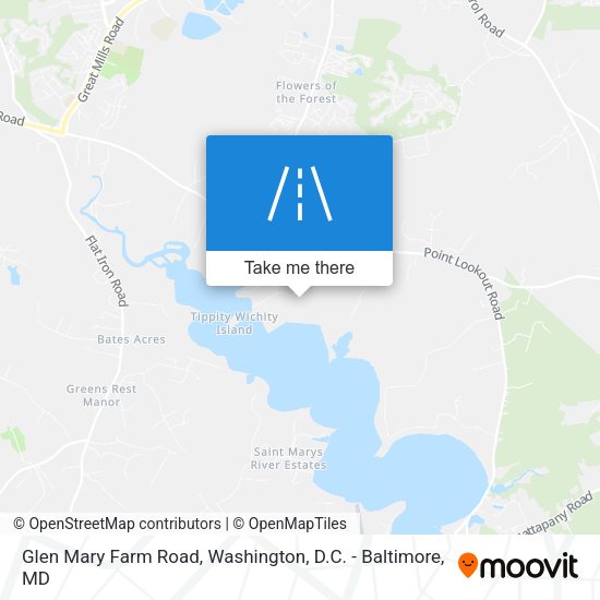 Glen Mary Farm Road map