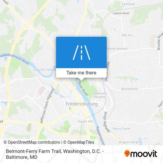 Mapa de Belmont-Ferry Farm Trail