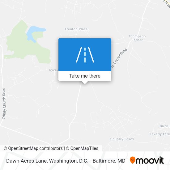Dawn Acres Lane map