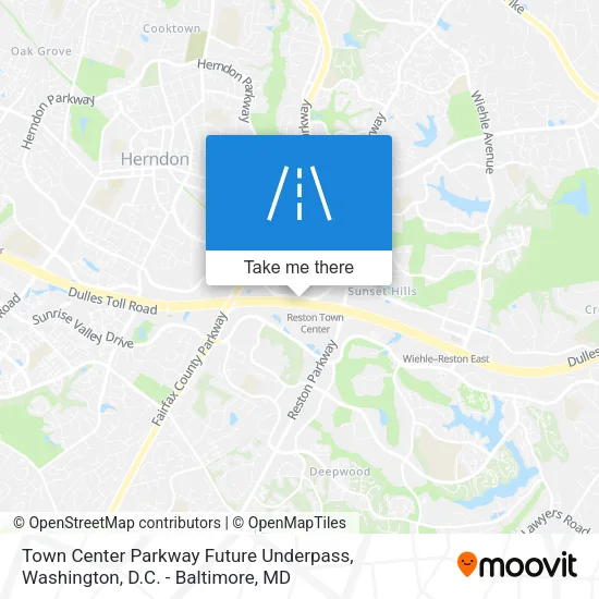 Town Center Parkway Future Underpass map