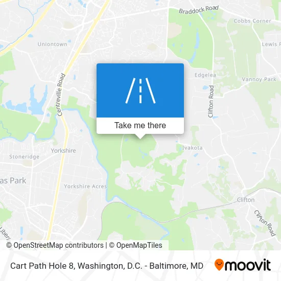 Cart Path Hole 8 map