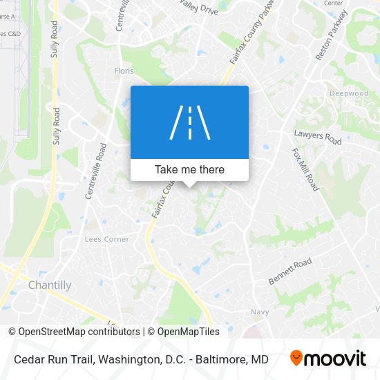 Cedar Run Trail map