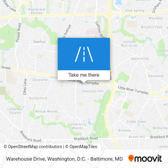 Warehouse Drive map