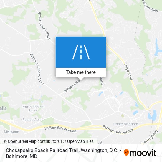 Chesapeake Beach Railroad Trail map