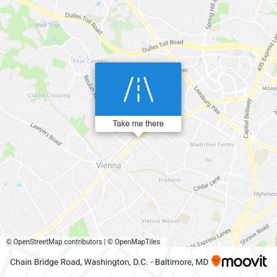 Chain Bridge Road map