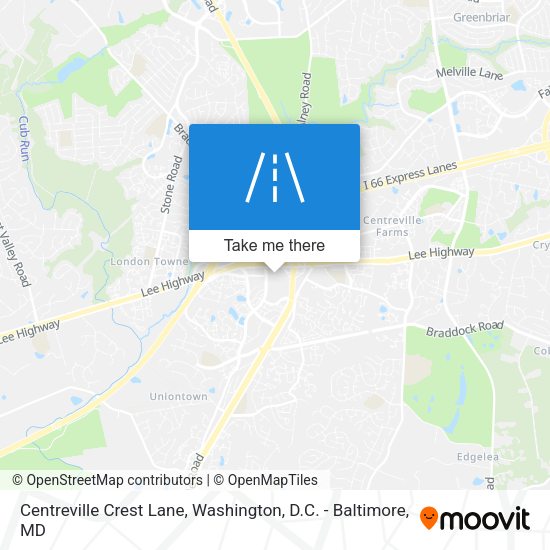 Centreville Crest Lane map