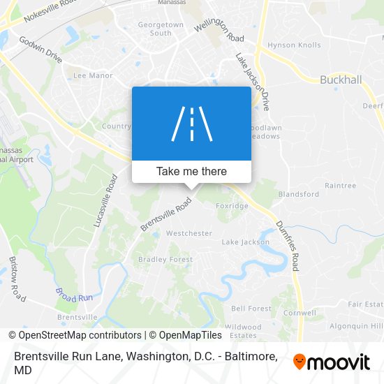 Brentsville Run Lane map