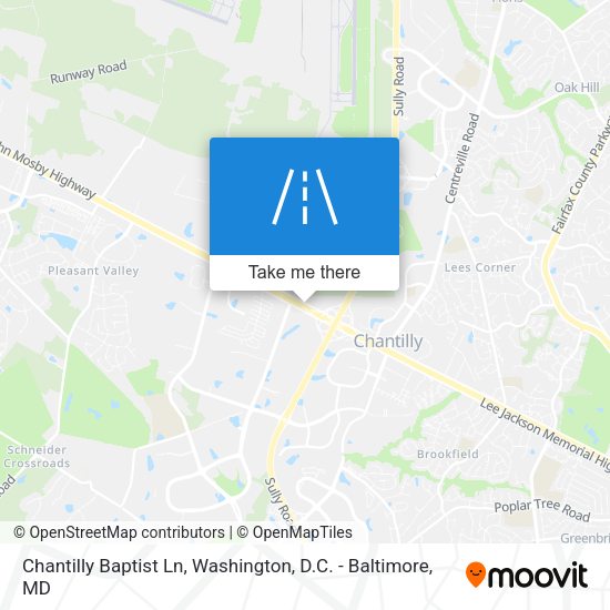 Chantilly Baptist Ln map