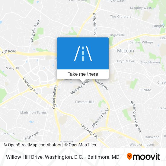 Willow Hill Drive map