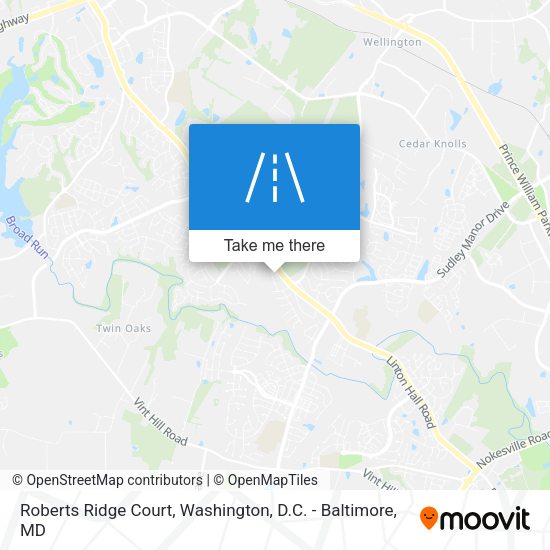 Mapa de Roberts Ridge Court