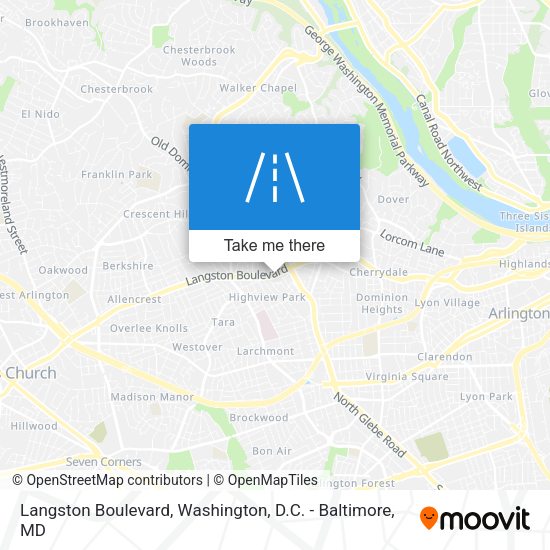 Mapa de Langston Boulevard