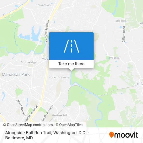 Alongside Bull Run Trail map