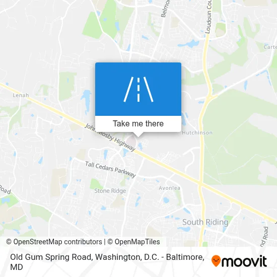 Old Gum Spring Road map