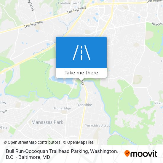 Bull Run-Occoquan Trailhead Parking map