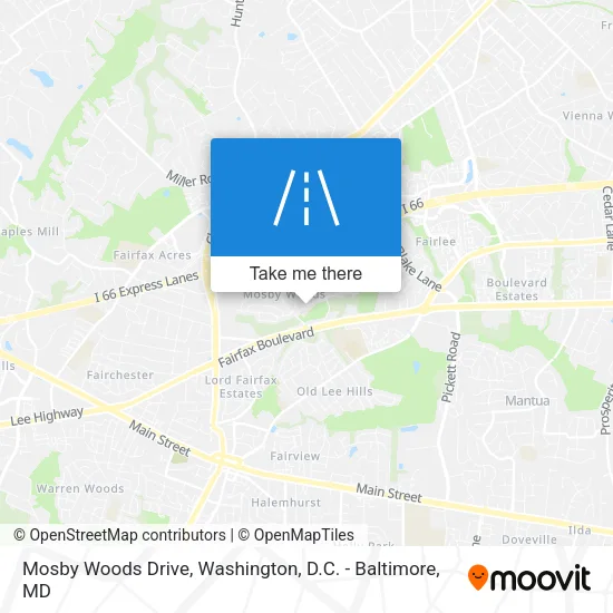 Mosby Woods Drive map