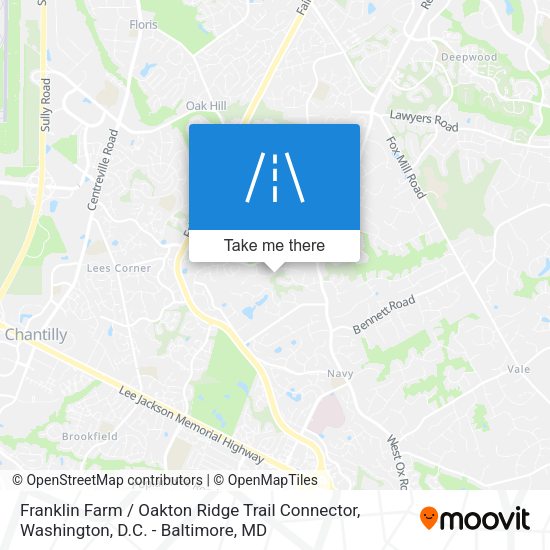 Mapa de Franklin Farm / Oakton Ridge Trail Connector
