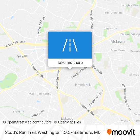 Scott's Run Trail map