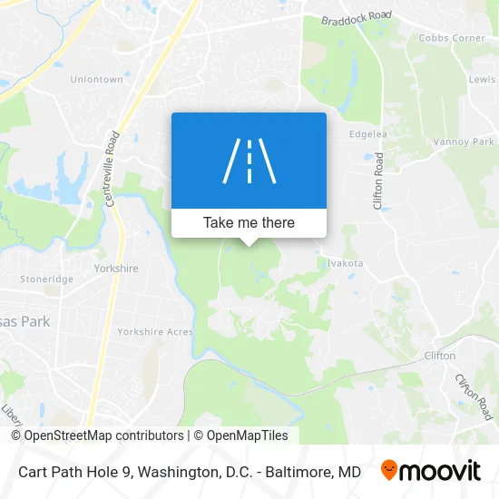 Cart Path Hole 9 map