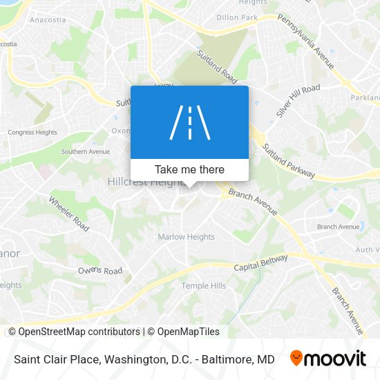 Saint Clair Place map