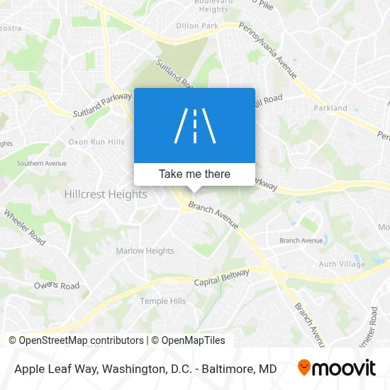 Apple Leaf Way map
