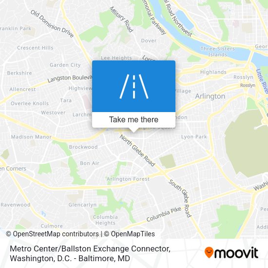 Metro Center / Ballston Exchange Connector map