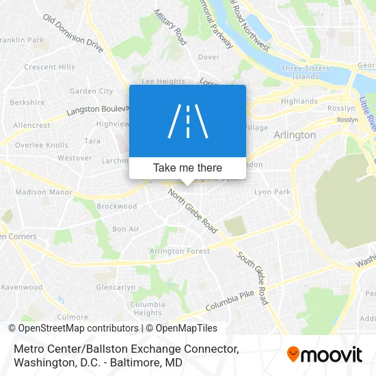 Metro Center / Ballston Exchange Connector map