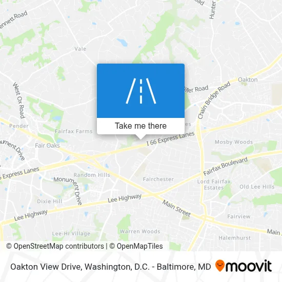Oakton View Drive map