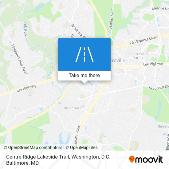 Centre Ridge Lakeside Trail map