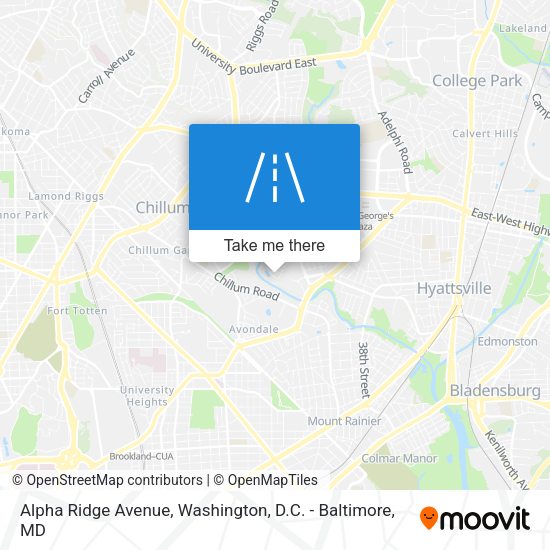 Alpha Ridge Avenue map
