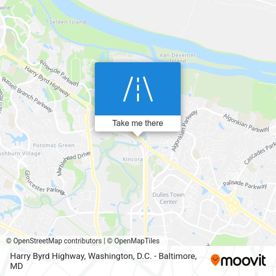 Mapa de Harry Byrd Highway