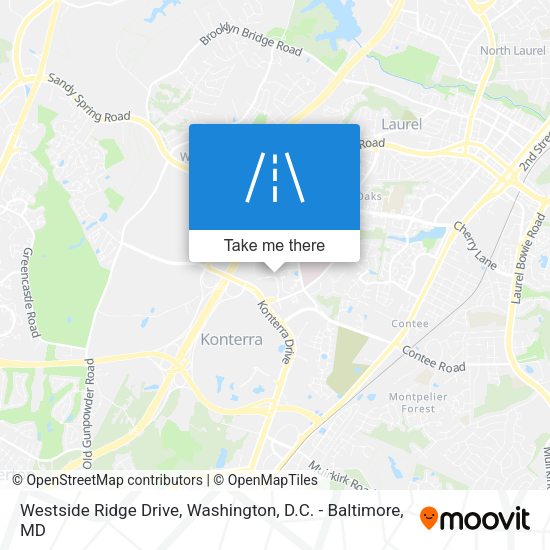 Mapa de Westside Ridge Drive