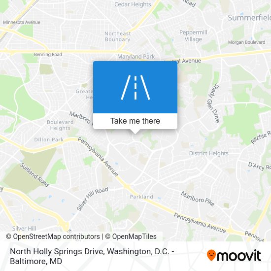 Mapa de North Holly Springs Drive