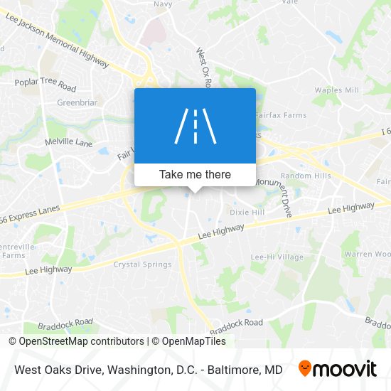 West Oaks Drive map