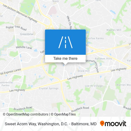 Sweet Acorn Way map