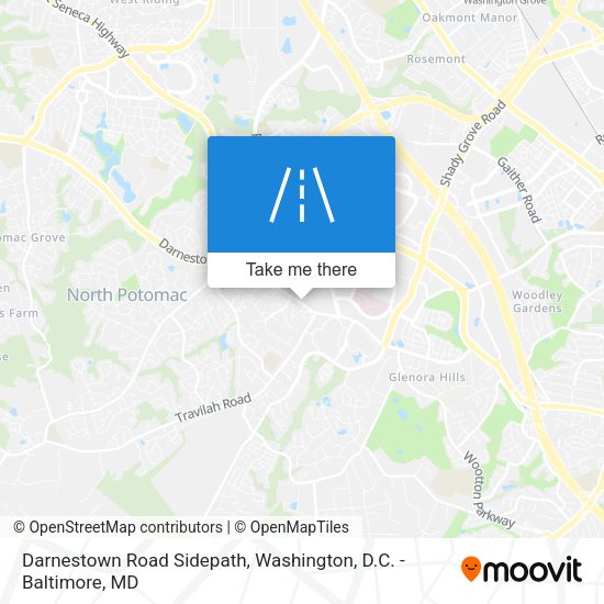 Darnestown Road Sidepath map