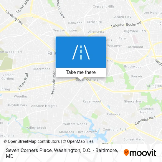 Seven Corners Place map