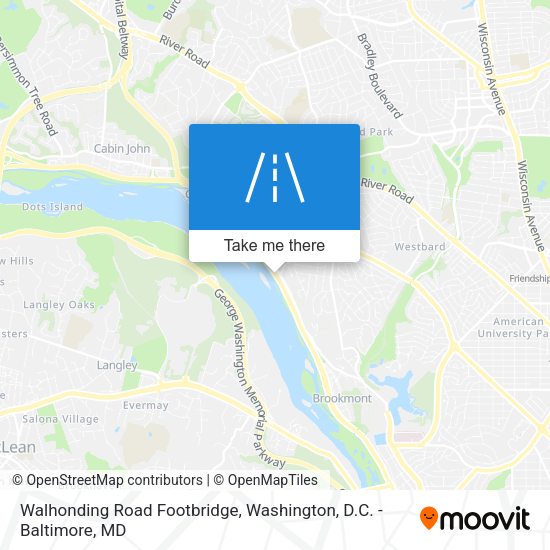 Walhonding Road Footbridge map