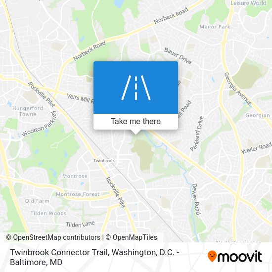 Twinbrook Connector Trail map