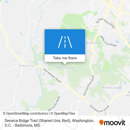 Seneca Ridge Trail (Shared Use, Red) map